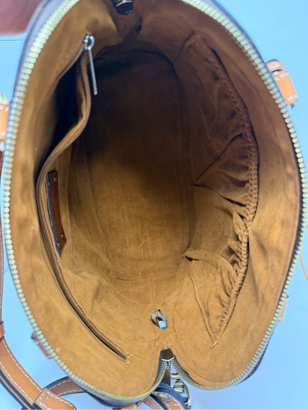 Patricia Nash Caramel Dome Satchel with Tassel - Picture 11 of 13